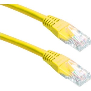 Powertech U/UTP Cat.5e Καλώδιο Δικτύου Ethernet 0.5m Κίτρινο