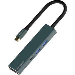Rockrose Infinity 06S USB-C Docking Station με HDMI 4K PD Γκρι