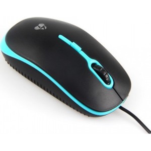 POWERTECH  Ποντίκι Ενσύρματο Οπτικό 1600DPI USB 1.35m. Μαύρο - Μπλε