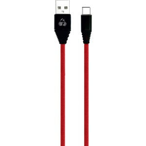 Powertech Braided USB 2.0 Cable USB-C male - USB-A αρσενικό Κόκκινο 1m 